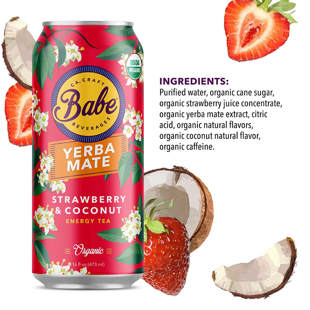 Yerba Mate Strawberry & Coconut